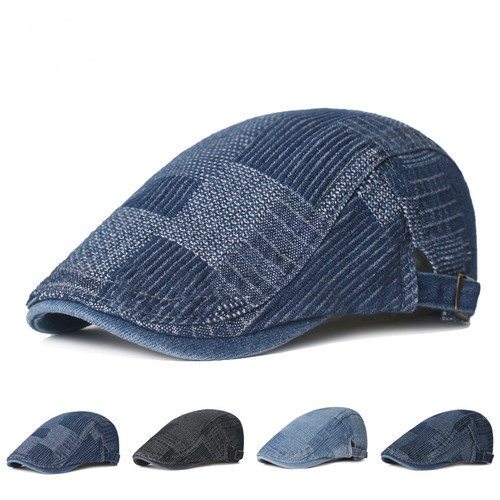 Cappello piatto uomo denim