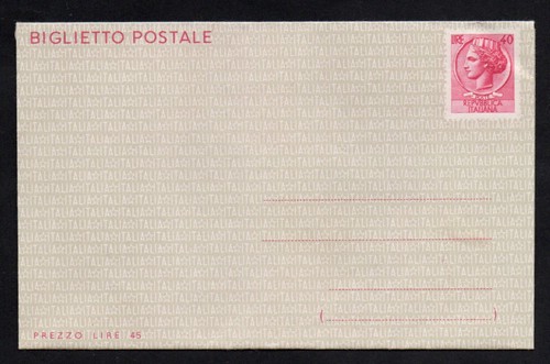 Biglietto postale repubblica - biglietto,