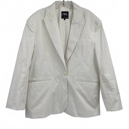 Blazer oversize gessato - , bianco