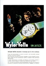 c4  Pubblicità Orologi Wyler Vetta Incaflex  anni'50 