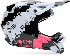 Casco cross FOX V1 Digi Image bianco-nero-rosa