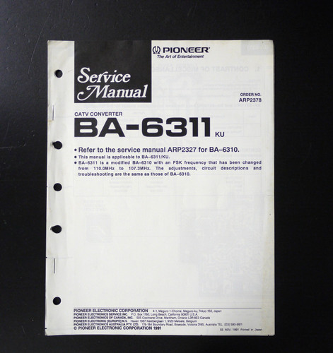 Originale pioneer 6311 catv - originale,
