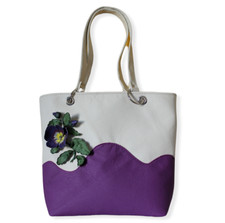 Borsa donna vera pelle fiori women bags leather fatta mano flowers italy colors 