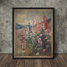 Vintage SWEET PEA Flower Wall