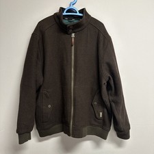 Giacca bomber lana marrone scuro Woolrich. Taglia 2XL - SPEDIZIONE GRATUITA UK