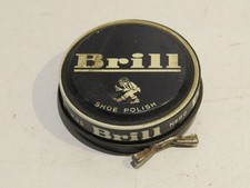 scatola in latta vuota BRILL SHOE POLISH NERO CERA PER SCARPE N 55 lucido per