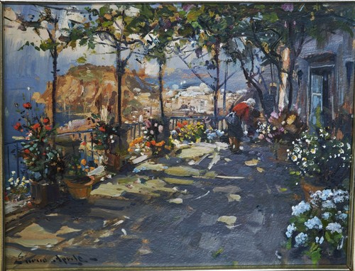 Enrico aprile dipinto - aprile, olio