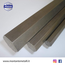 Barra Esagonale in Acciaio C40 Da 13 a 32 mm in Diverse Lunghezze 