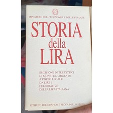 DITTICO 2001 STORIA DELLA LIRA ARGENTO SILVER FIOR DI CONIO UNC