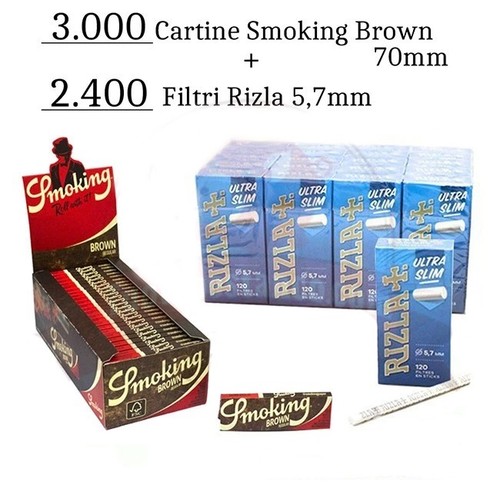 Cartine smoking brown corte - cartine,