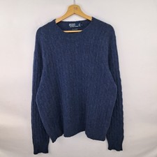 Maglione Polo Ralph Lauren 100% Cashmere colore blu taglia L da uomo
