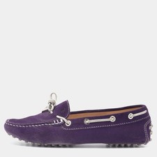 Tods PurpleSilver Suede and