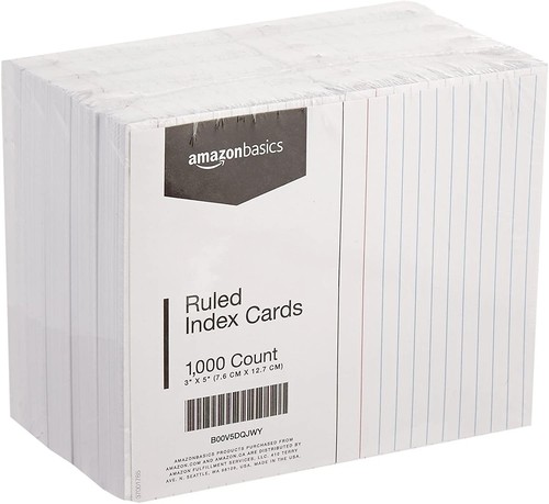 Carte indice foderate con