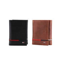 Tommy Hilfiger Portafoglio Uomo Pelle RFID Capacità Extra Trifold 31TL110044