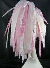 CyberloxShop PinkBleach Cyberlox Cyber Hair Falls Dreads Goth Rave rosa bianco