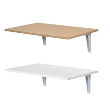 HOMCOM Tavolino a Muro Pieghevole Salvaspazio per Cucina in MDF e Metallo