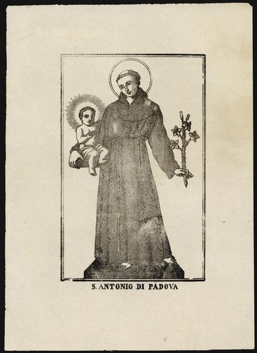 Santino stampa popolare 1800 - stampa,