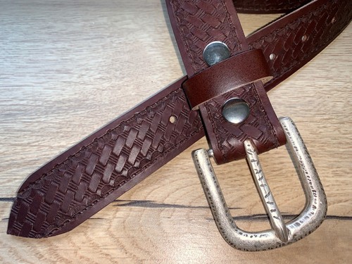 Cintura marrone tessuto