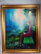 ELIANO FANTUZZI OLIO SU TELA FIRMATO CONTROFIRMATO RETRO CON CORNICE