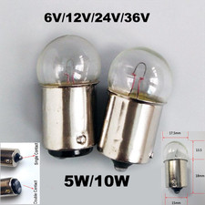 BA15s Lampadina Indicatore di direzione a baionetta 6/12/24/36V 5W 10W contatto singolo/doppio