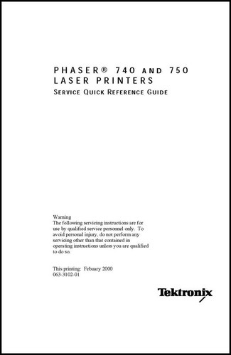 Xerox tektronix phaser - xerox/tektronix, 740/750