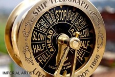 Telegrafo nave ottone marino 14" antico sala macchine ufficio hotel decorativo