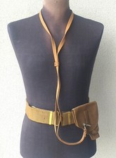 Cinturone fondina correggiolo M34 canapa kaki anni '50/70 Ufficiale E.I. nuovi