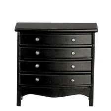 Bambole Casa Nero Cassettiera