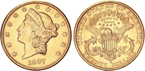 Usa dollari oro - 20, 1897
