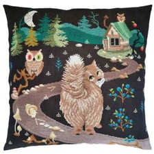 Kit di cuscini a punto croce contato RTO "Be my guest, Cat!", 40x40cm