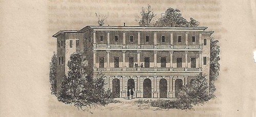 Stampa antica milano - antica, villa