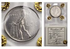 ITALIA REPUBBLICA 50 Lire 1962 Vulcano 1° tipo Periziata SPL-FDC