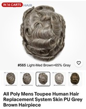 All Poly Uomo Toupee Sistema