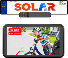 Retrocamera Auto Wireless Solare Con Monitor 1080P 5": Batteria 5000Mah, Install