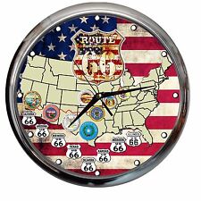 orologio da parete ROUTE 66 moto auto officina garage meccanico