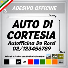 ADESIVO AUTO DI CORTESIA PER