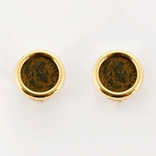 BULGARI- Paire de Boucles d'oreilles "Monete" en Or jaune