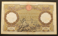 100 LIRE 05/10/1931 BB CAPRANESI AQUILA ROMANA FASCIO REGNO PRIMO DECRETO