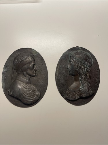 Placche bronzo antiche dante - placche,