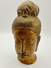 7" Bronze Woman Head Bust