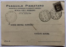 Cartolina Pubblicitaria Pasquale Pismataro Cosenza prodotti agricoli T16