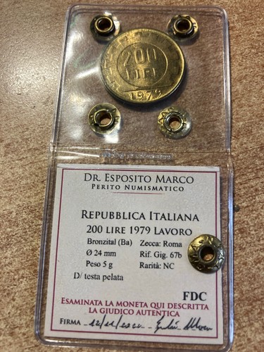 Rara 200 lire 1979 fdc - rara,