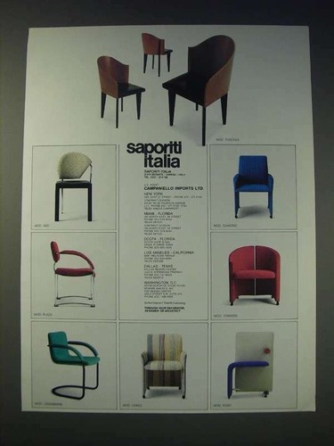 Pubblicità sedie saporiti - sedie,