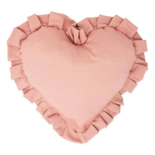 Cuscino cuore con volant rosa - cuore,