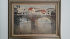 LIDO BETTARINI dipinto originale "Ponte Vecchio" olio su tela 40x70+cornice