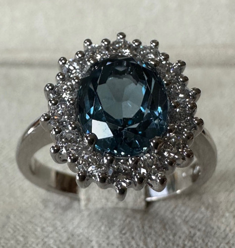 Anello oro bianco 18kt con - anello,