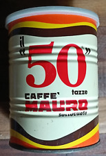 VINTAGE ANNI 70 CONTENITORE IN LATTA CAFFE' MAURO