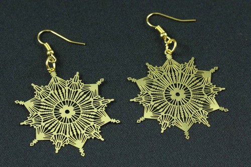 Orecchini fiore ghiaccio - orecchini,