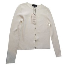 Zara Women White Ribbed Knit