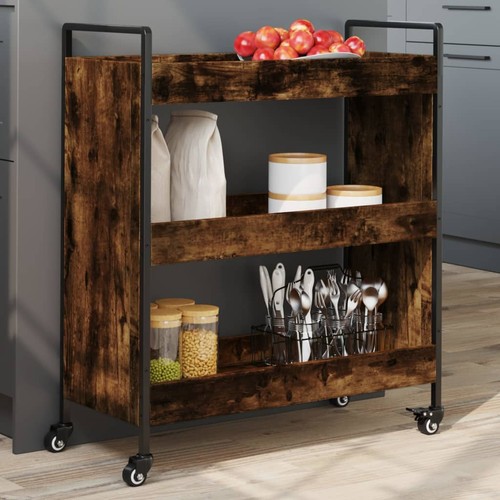 Carrello cucina rovere fumo - da,